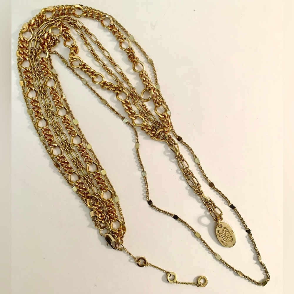 Tutti Friutti 3-layered gold tone necklace